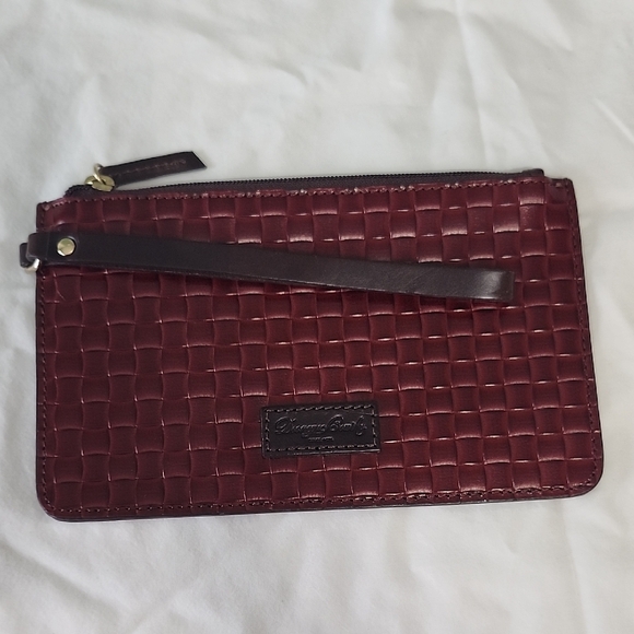 Dooney & Bourke Maroon Woven Wristlet